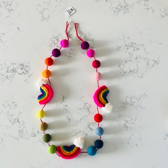 World Market Felt Rainbow And Pom Pom Garland - Picture 3 of 10